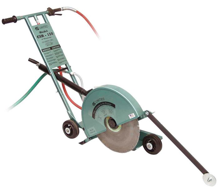 Unitec CSR150 20" pneumatic walk behind concrete saw