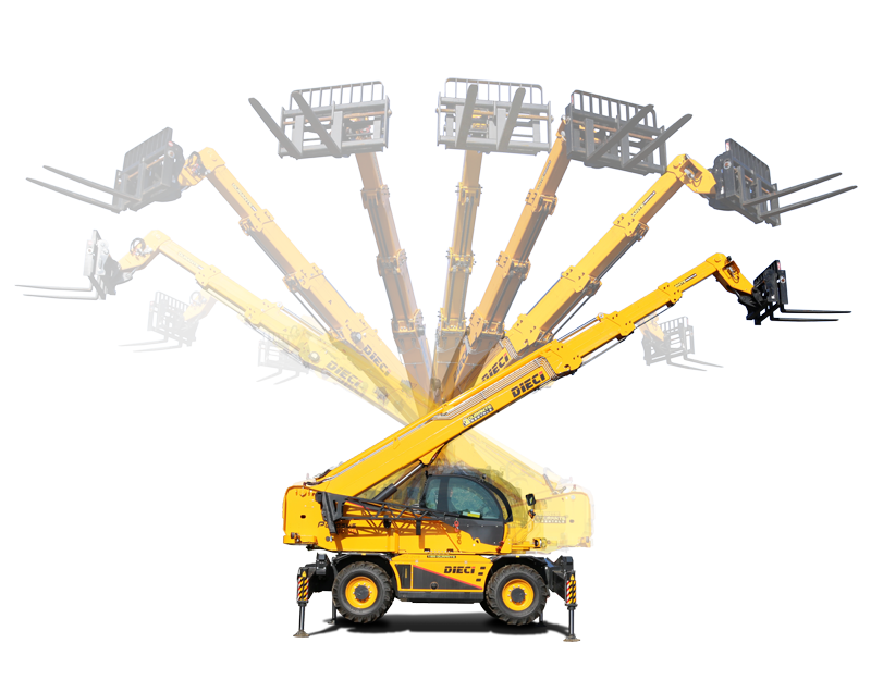 Dieci Pegasus 360 degree rotating telescopic telehandler forklift