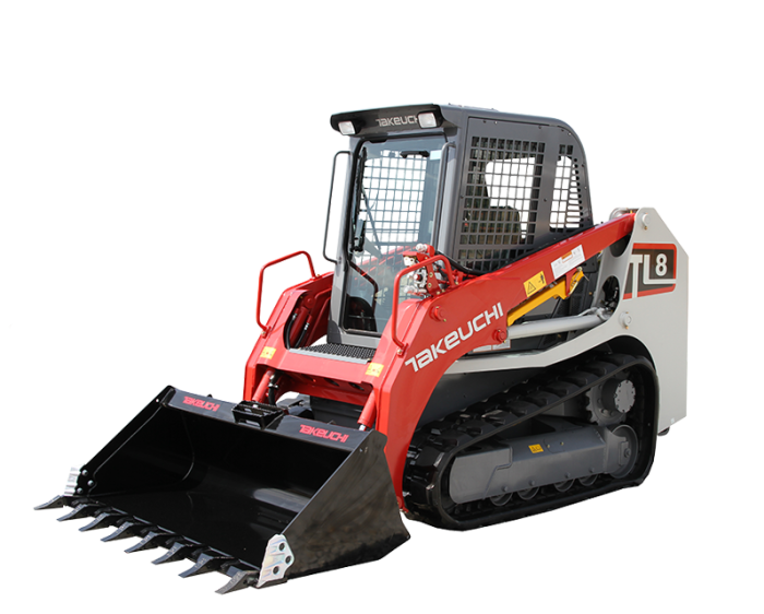 Takeuchi TL8 track loader with tooth bucket