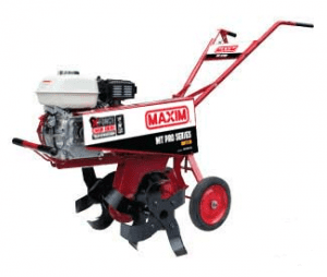 maxim walk behind gas tiller